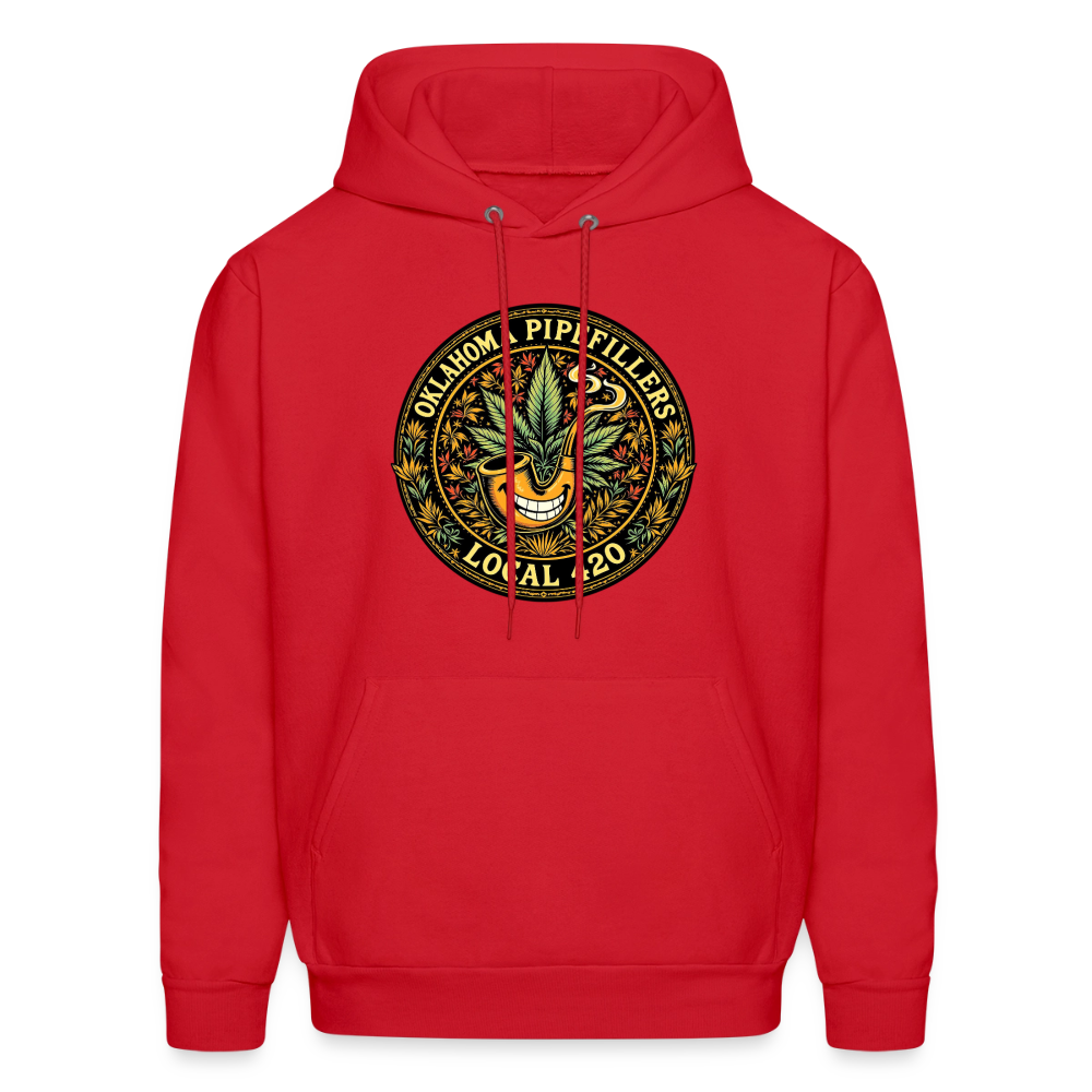 OKLAHOMA PIPEFILLERS LOCAL 420  F/B DESIGNS Men's Hoodie - red