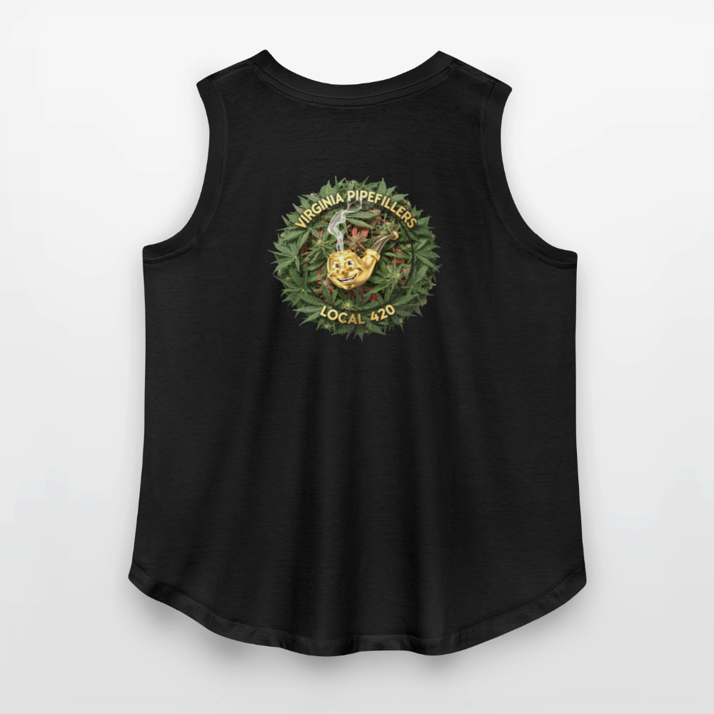 VIRGINIA PIPEFILLERS LOCAL 420 F/B DESIGN Women's Curvy Relaxed Tank Top - black