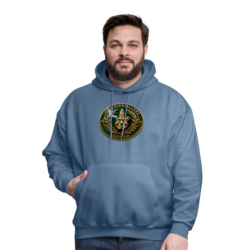 IOWA PIPEFILLERS LOCAL 420 Men's Hoodie - denim blue