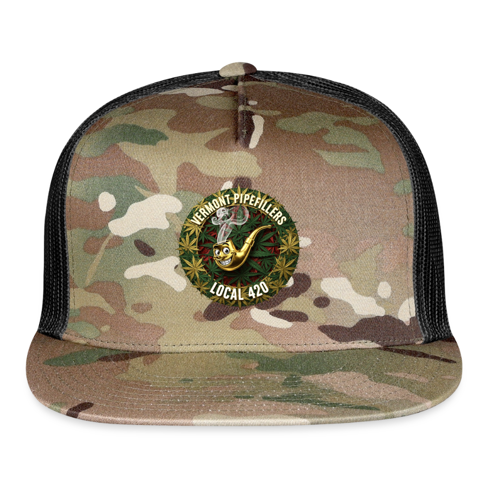 VERMONT PIPEFILLERS LOCAL 420 CAMO Trucker Hat - MultiCam\black