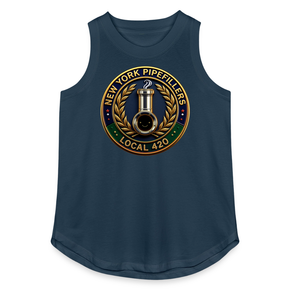 NEW YORK PIPEFILLERS LOCAL 420 Women's Relaxed Tank Top - denim