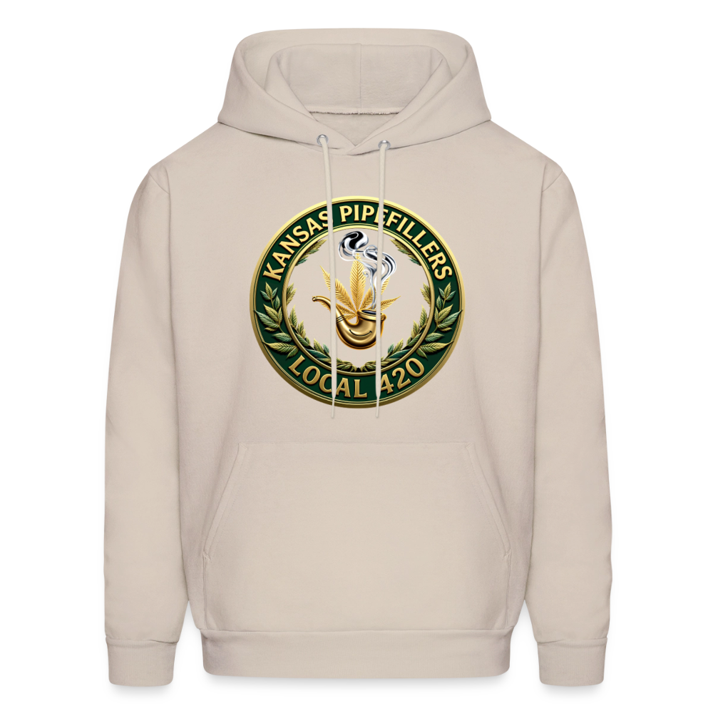 KANSAS PIPEFILLERS LOCAL 420 F/B DESIGNS Men's Hoodie - Sand