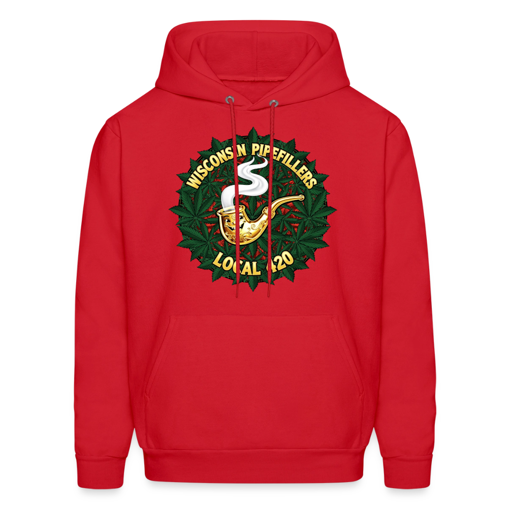 WISCONSIN PIPEFILLERS LOCAL 420 Men's Hoodie - red