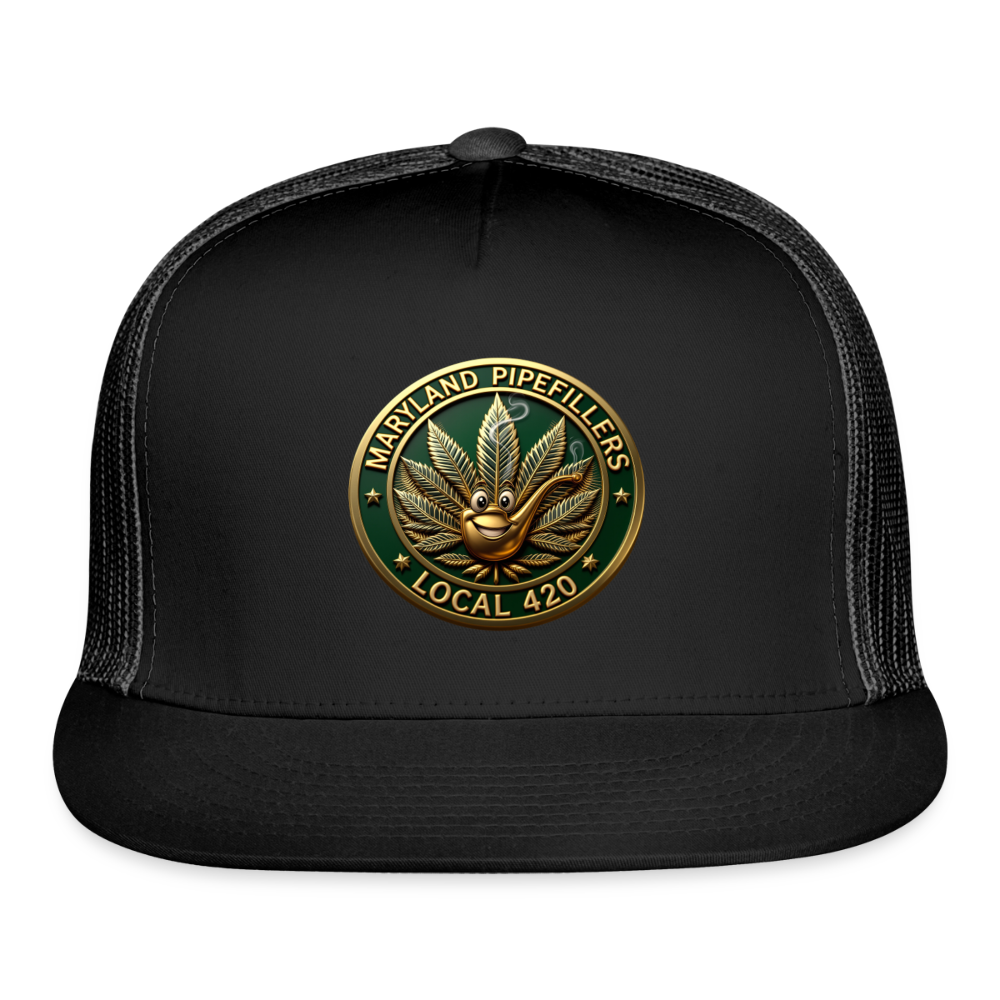 MARYLAND PIPEFILLERS LOCAL 420 Trucker Hat - black/black