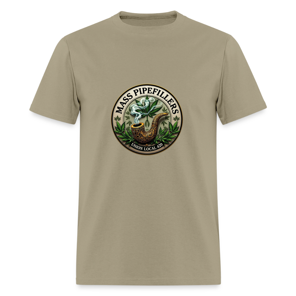MASS PIPEFILLERS UNION LOCAL 420 Men's T-Shirt - khaki