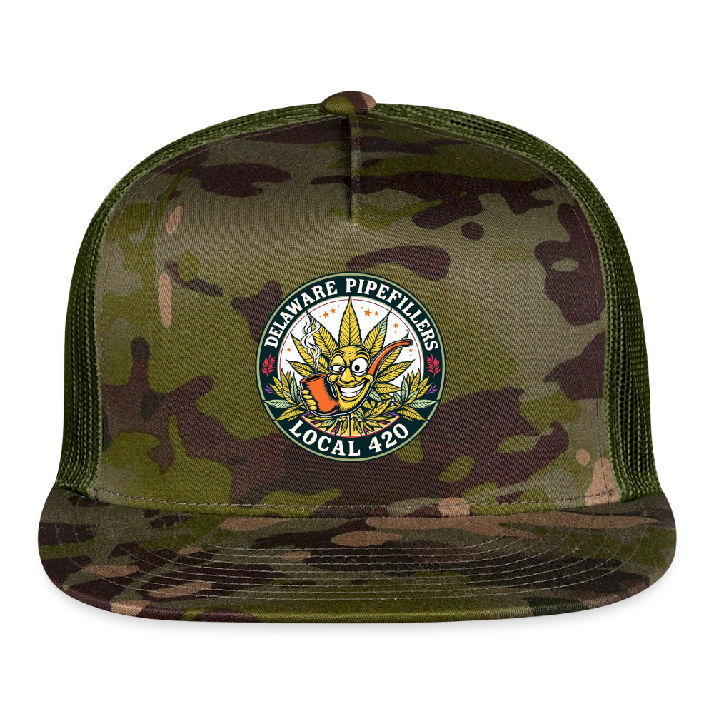 DELAWARE  PIPEFILLERD LOCAL 420 CAMO Trucker Hat - MultiCam\green