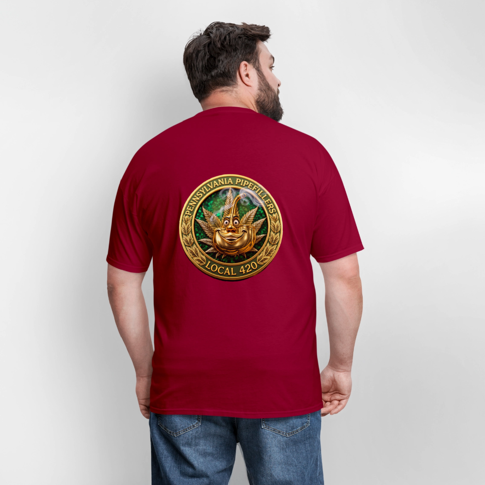 PENNSYLVANIA PIPEFILLERS LOCAL 420 F/B DESIGNS Men's T-Shirt - true red