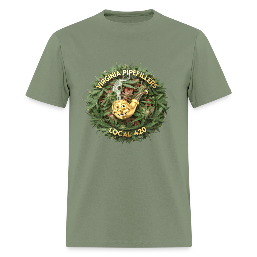 VIRGINIA PIPEFILLERS LOCAL 420 F/B DESIGN Men's T-Shirt - military green