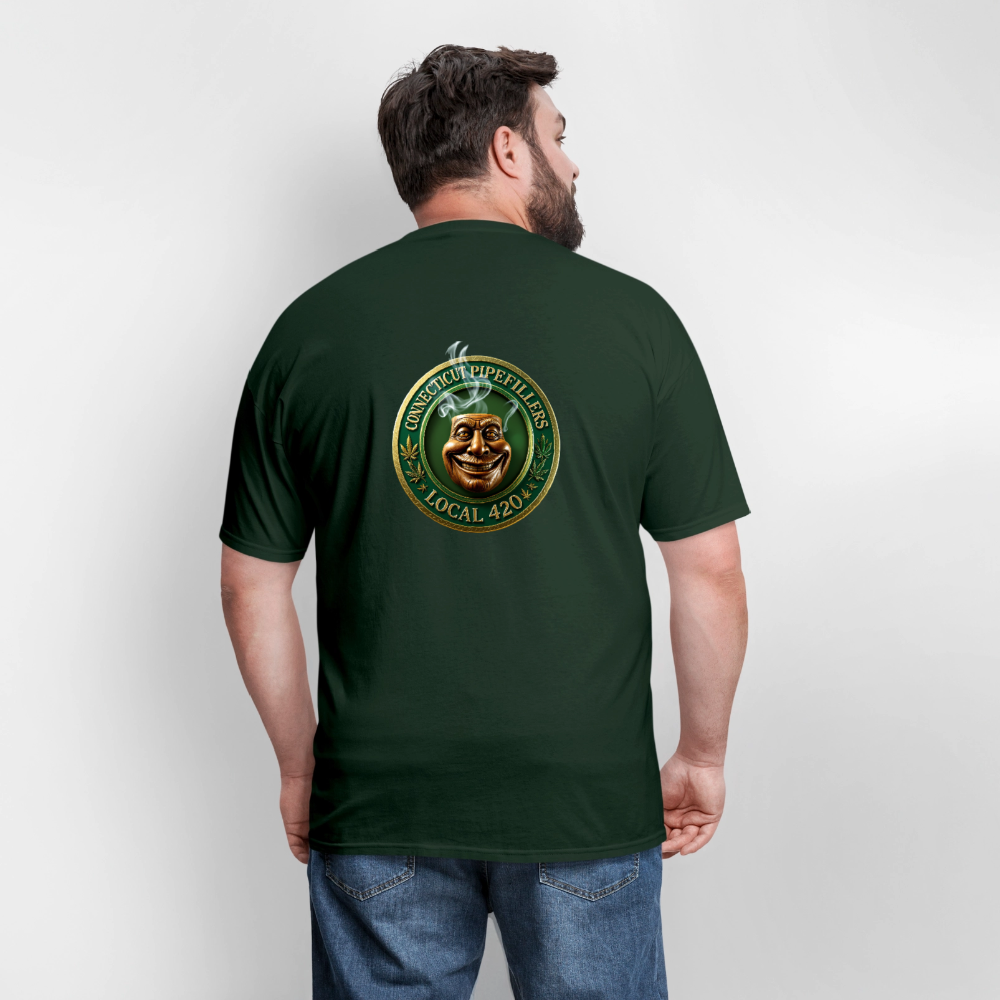CONNECTICUT PIPEFILLERS LOCAL 420 F/B DESIGN Men's T-Shirt - forest green