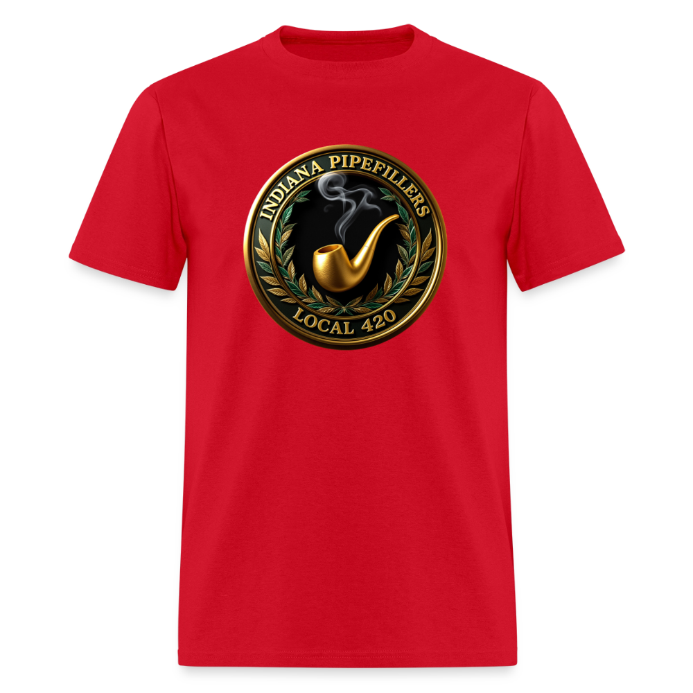 INDIANA PIPEFILLERS LOCAL 420 Men's T-Shirt - red