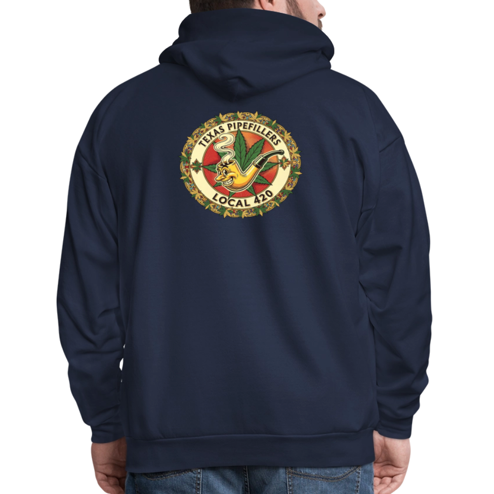 TEXAS PIPEFILLERS LOCAL 420 F/B DESIGN Men's Hoodie - navy