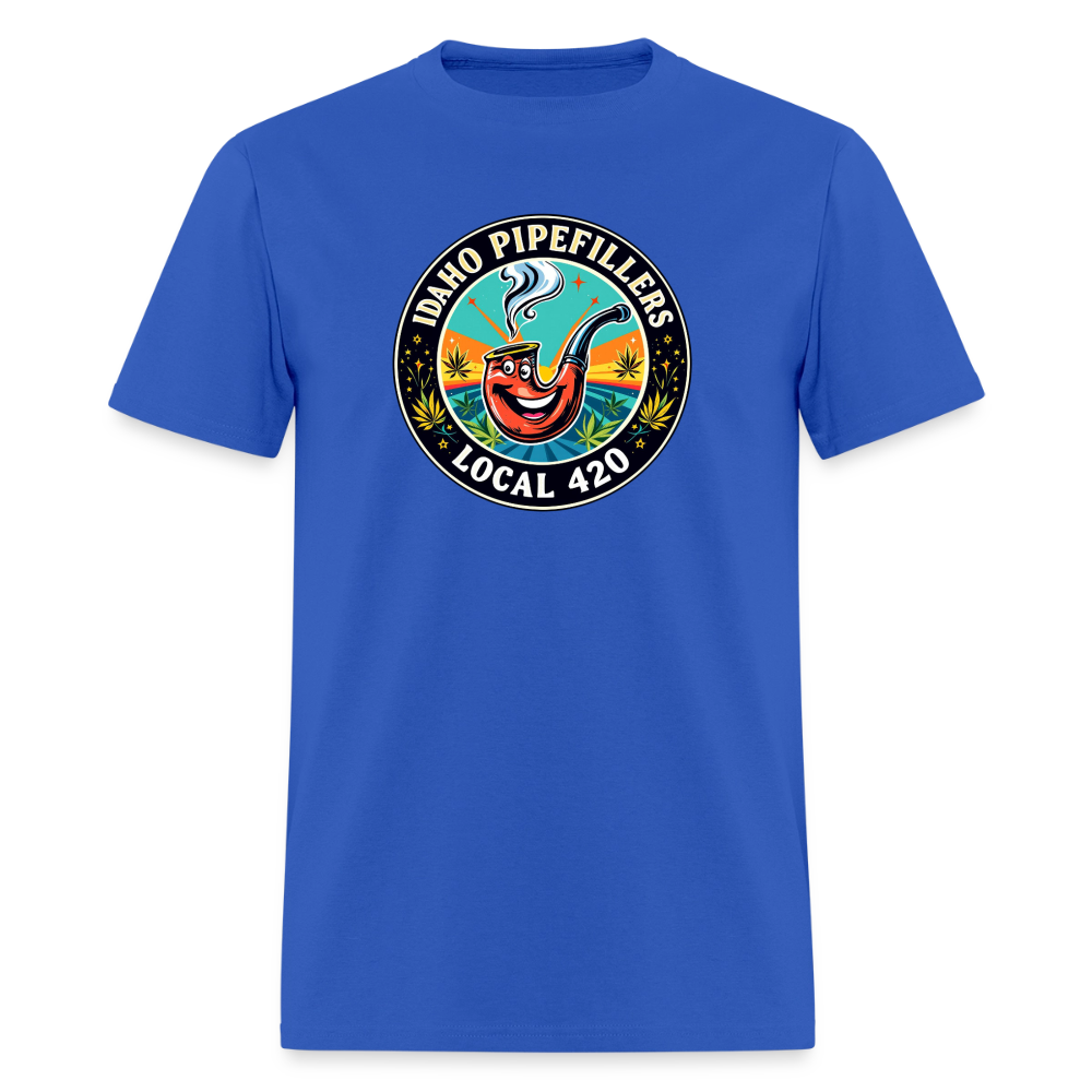 IDAHO PIPEFILLERS LOCAL 420 F/B DESIGN Men's T-Shirt - royal blue