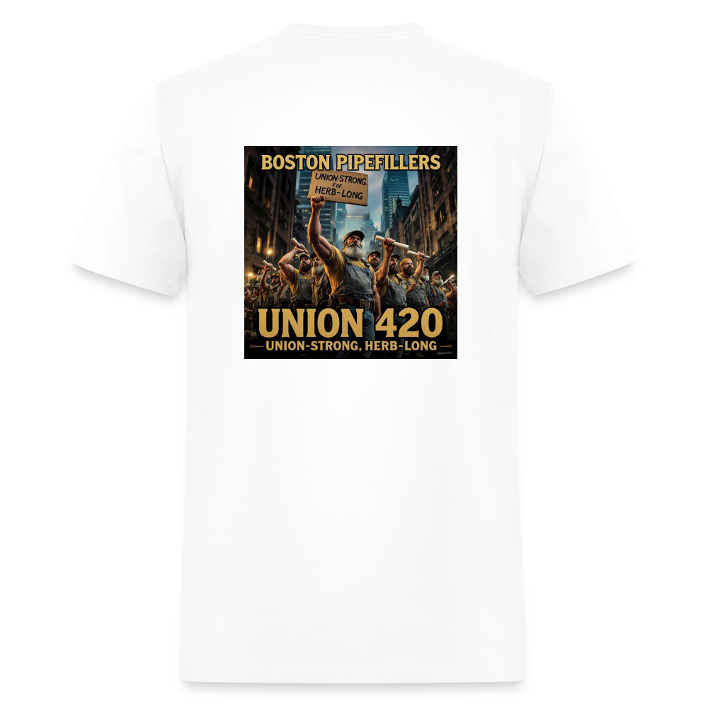 NEW ENGLAND PIPEFILLERS UNION 420 Men's T-Shirt - white