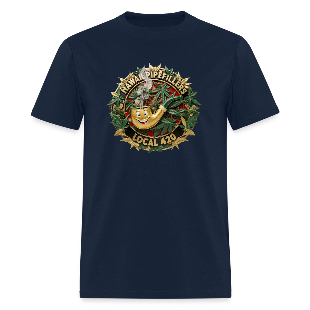 HAWAII PIPEFILLERS LOCAL 420 F/B DESIGN Men's T-Shirt - navy