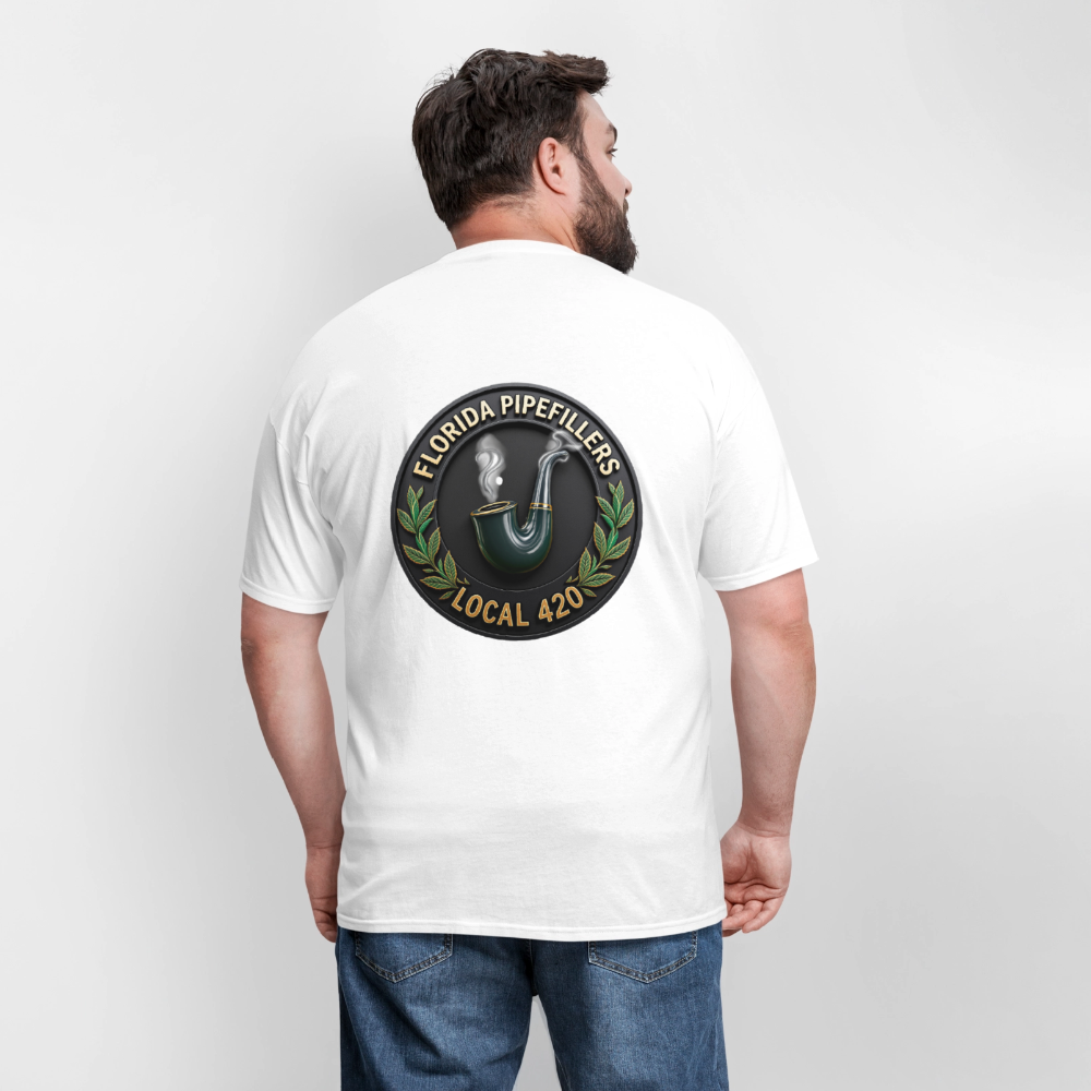 FLORIDA PIPEFILLERS LOCAL 420 F/B DESIGN Men's T-Shirt - white