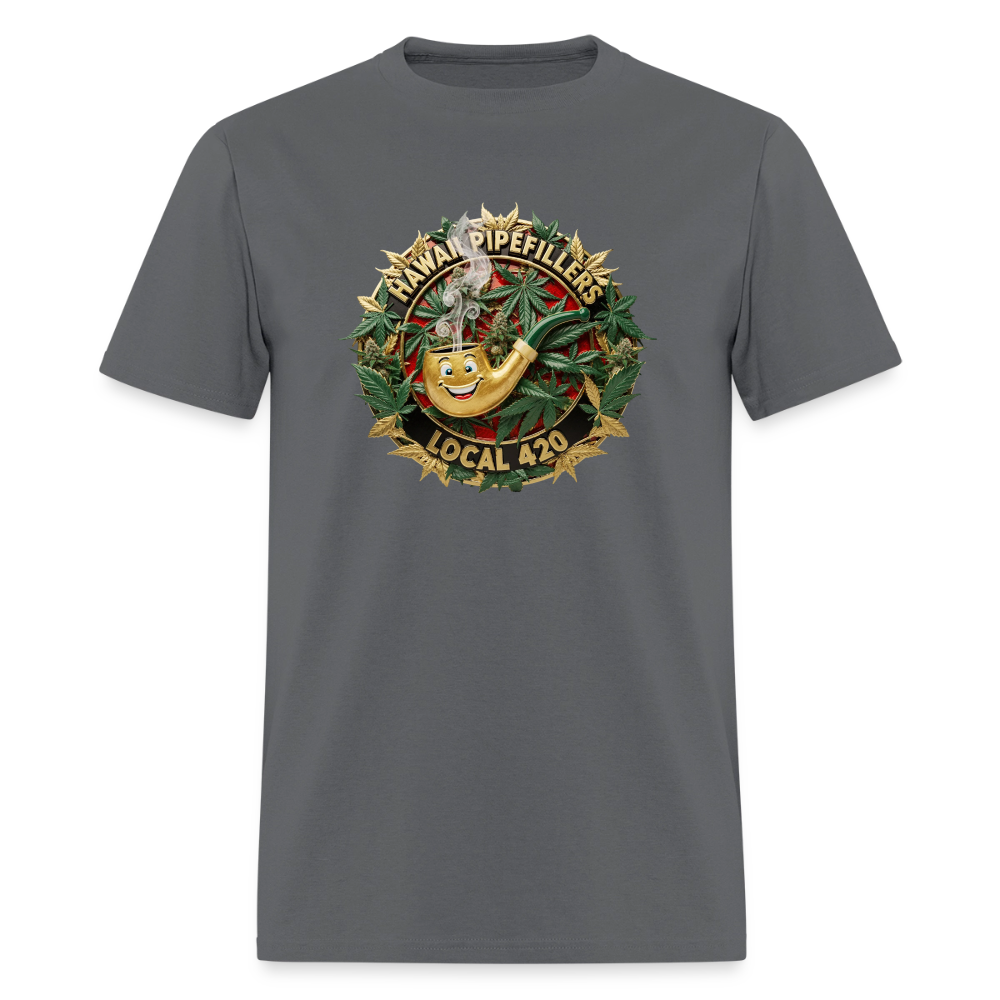 HAWAII PIPEFILLERS LOCAL 420 F/B DESIGN Men's T-Shirt - charcoal