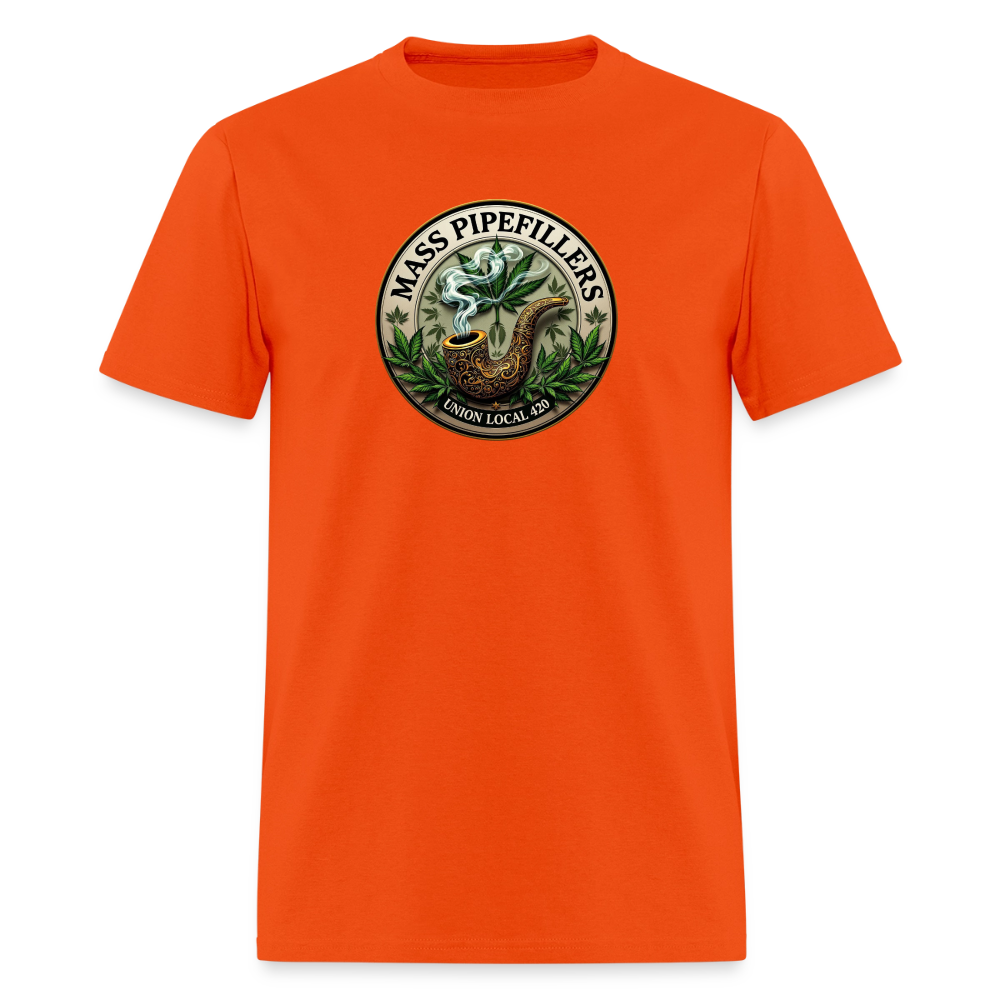 MASS PIPEFILLERS LOCAL 420 Men's T-Shirt - orange
