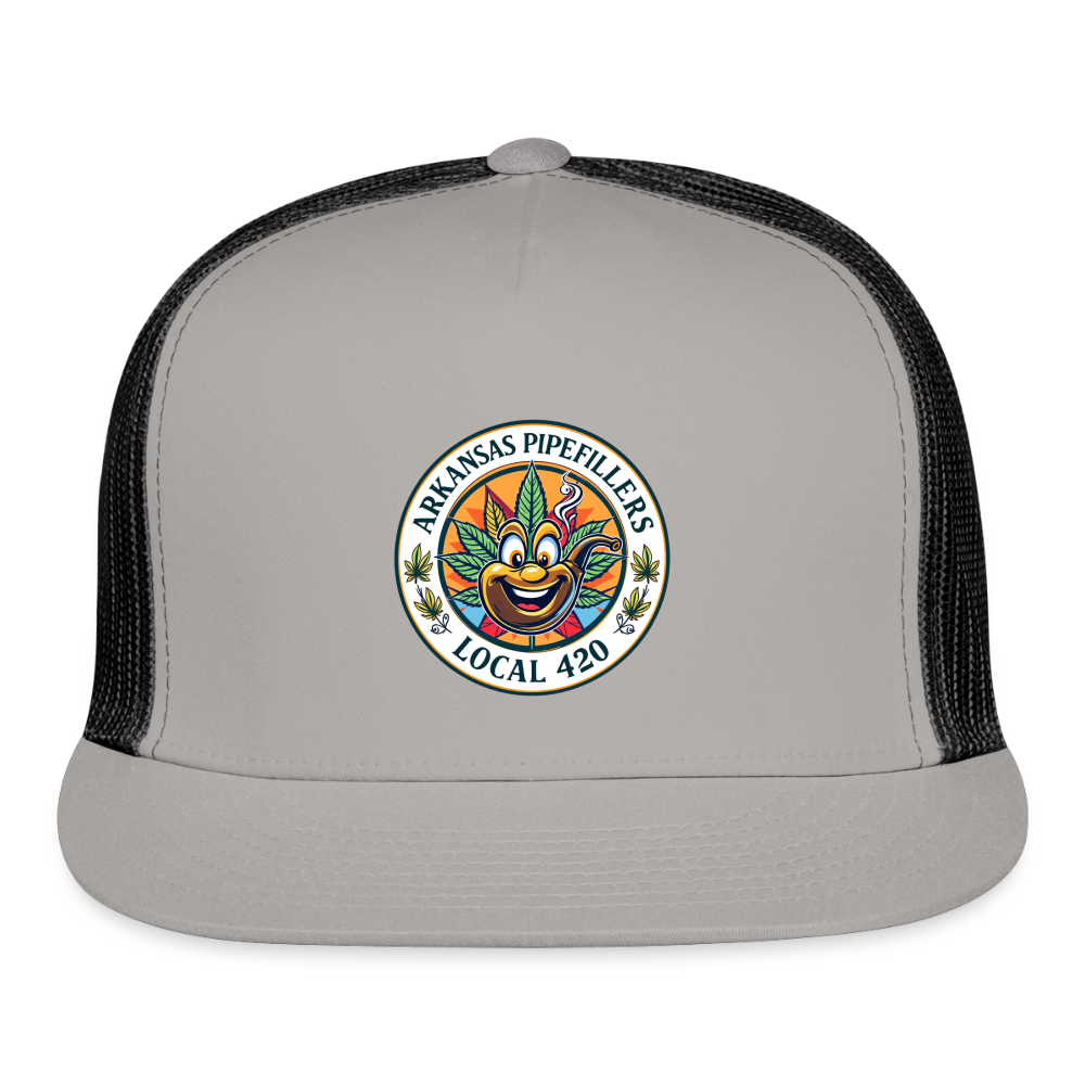 ARKANSAS PIPEFILLERS LOCAL 420 Trucker Hat - gray/black