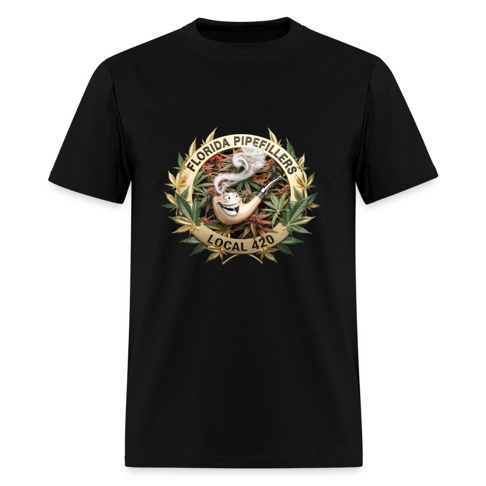FLORIDA PIPEFILLERS LOCAL 420 F/B DESIGN Men's T-Shirt - black