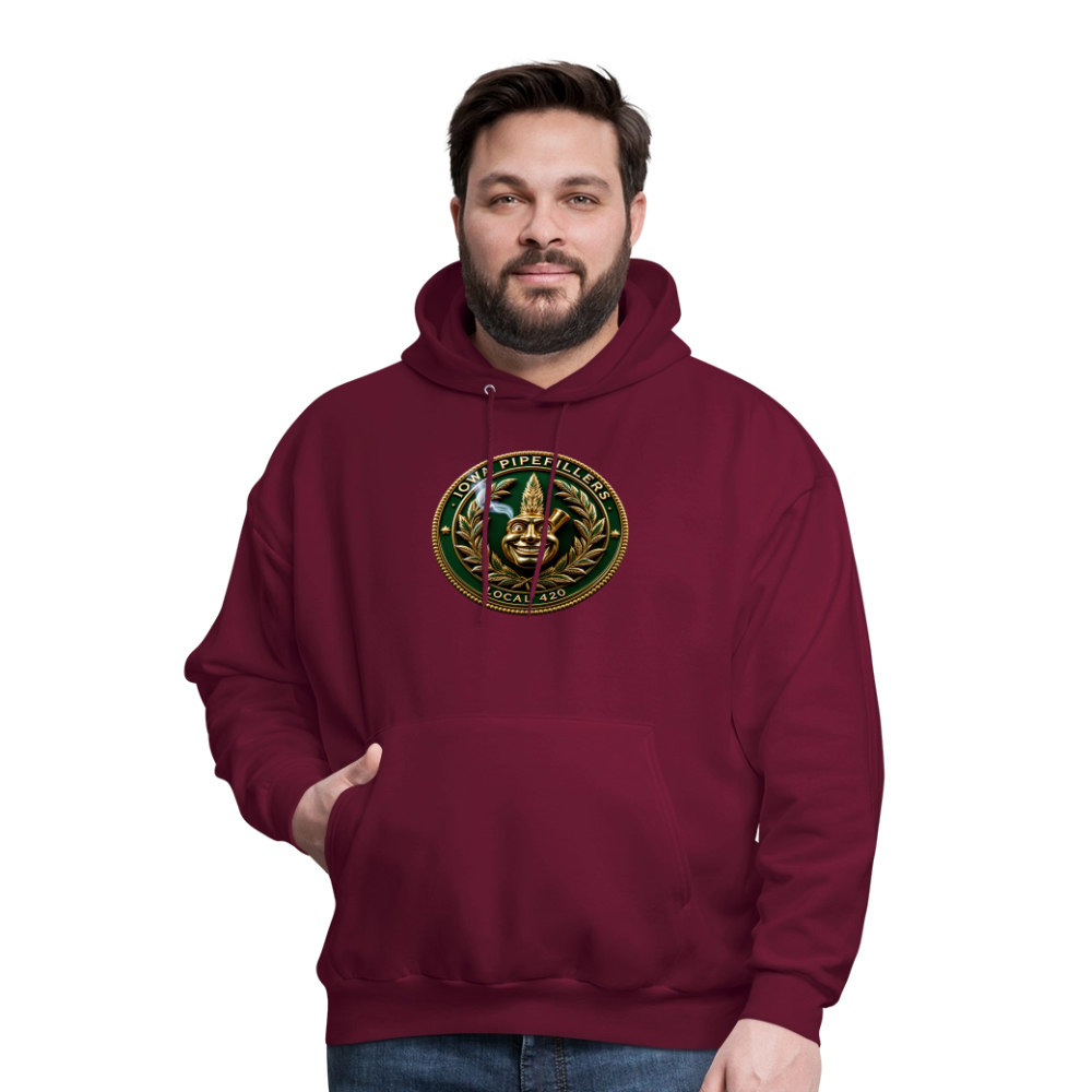 IOWA PIPEFILLERS LOCAL 420 Men's Hoodie - burgundy