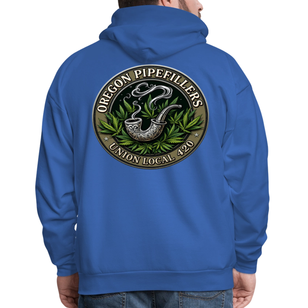 OREGON PIPEFILLERS LOCAL 420 2 EMBLEM Men's Hoodie - royal blue