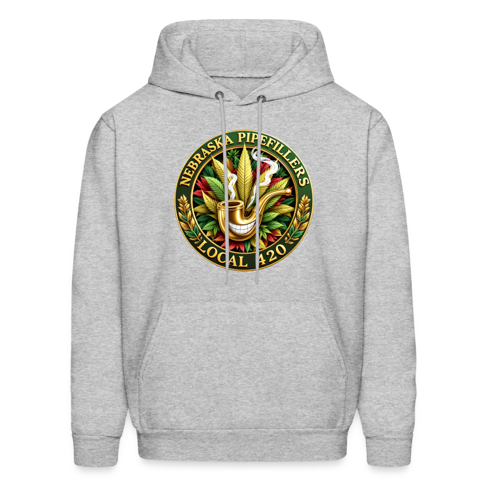 NEBRASKA PIPEFILLERS LOCAL 420 Men's Hoodie - heather gray