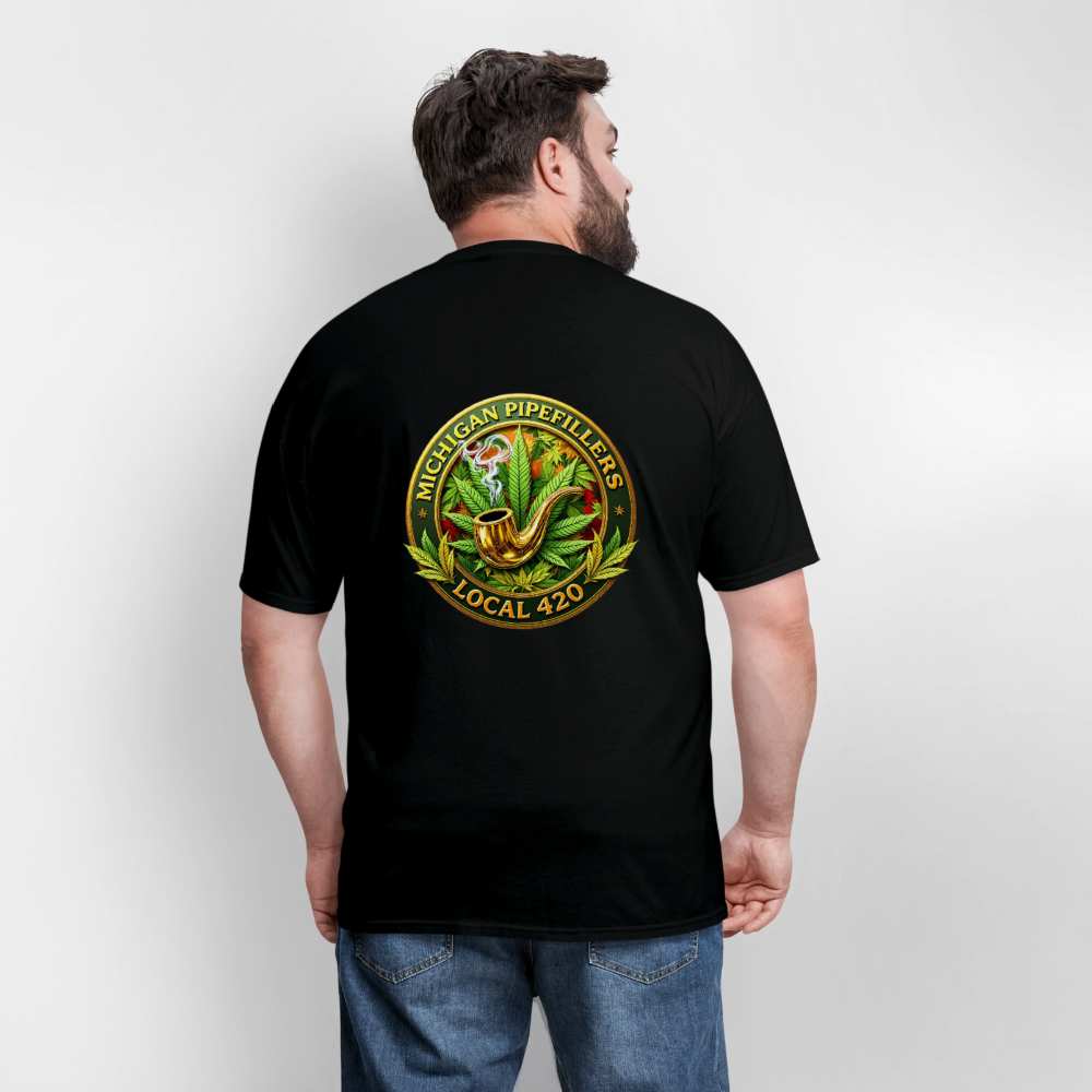 MICHIGAN PIPEFILLERS LOCAL 420 F/B DESIGN Men's T-Shirt - black