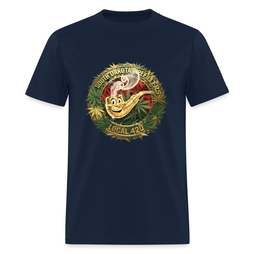 SOUTH DAKOTA PIPEFILLERS LOCAL 420 Men's T-Shirt - navy