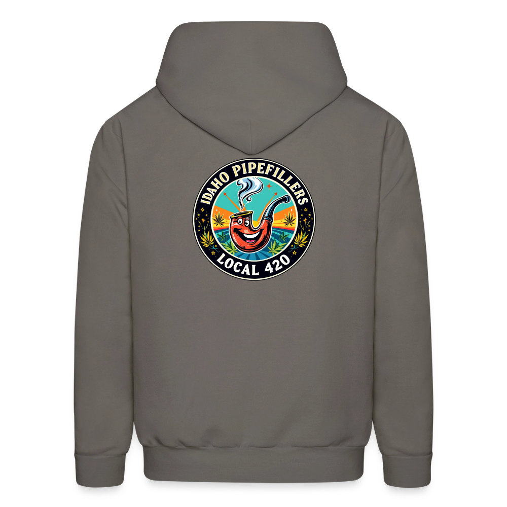 IDAHO PIPEFILLERS LOCAL 420 F/B DESIGN Men's Hoodie - asphalt gray