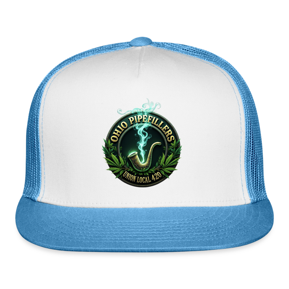 OHIO PIPEFILLERS UNION LOCAL 420 Trucker Hat - white/blue