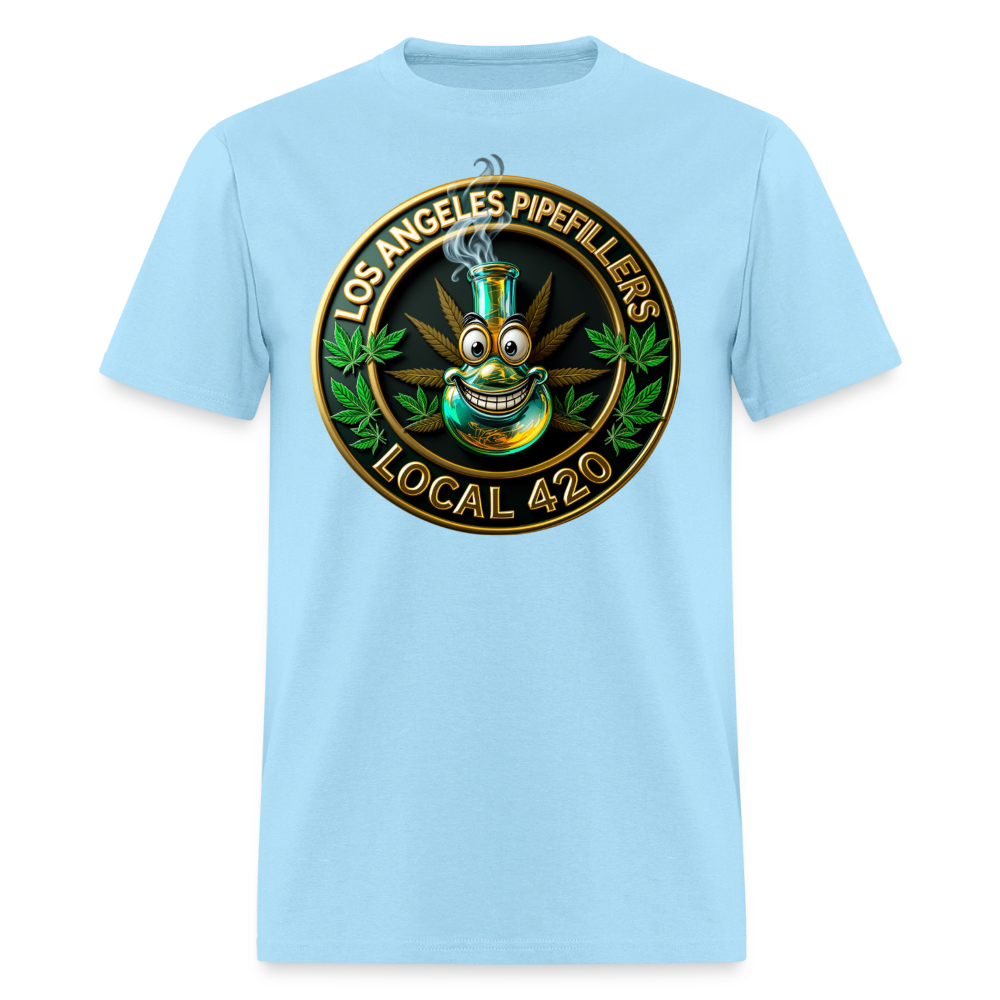 LOS ANGELES PIPEFILLERS LOCAL 420  Men's T-Shirt - powder blue