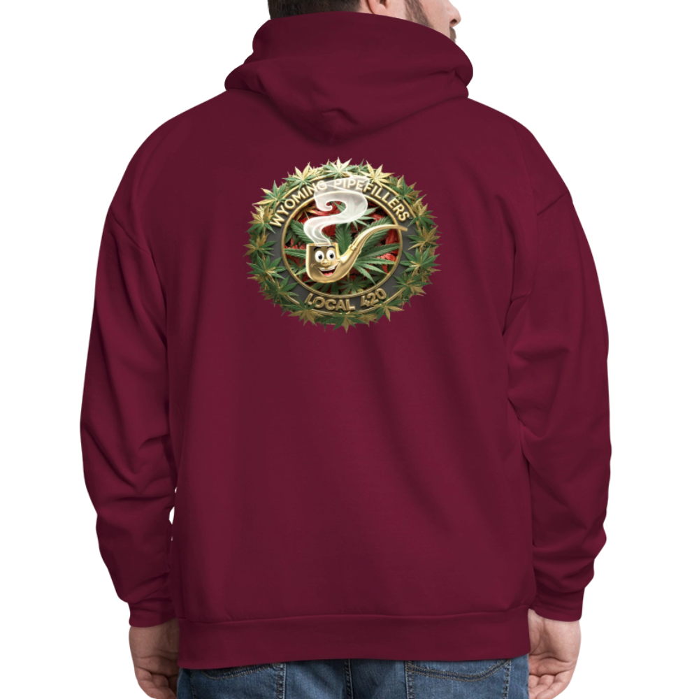 WYOMING PIPEFILLERS LOCAL 420 F/B DESIGN Men's Hoodie - burgundy