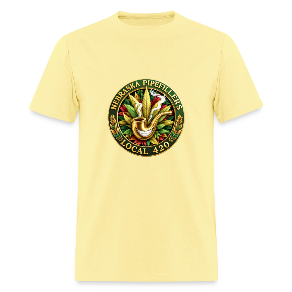 NEBRASKA PIPEFILLERS LOCAL 420 Men's T-Shirt - cornsilk