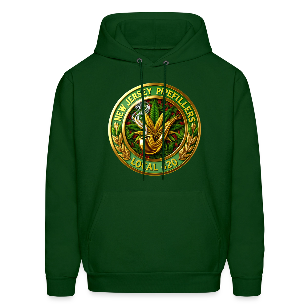 NEW JERSEY PIPEFILLERS LOCAL 420 Men's Hoodie - forest green