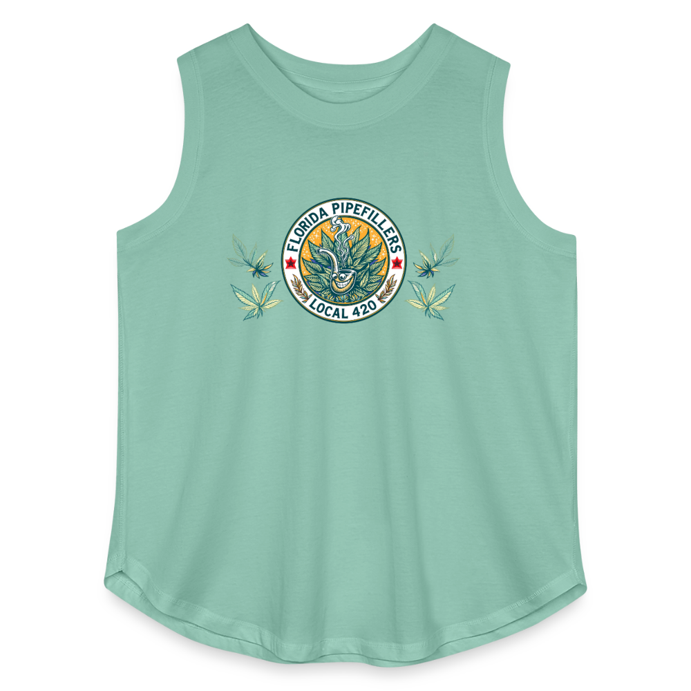 FLORIDA PIPEFILLERS LOCAL 420 F/B DESIGN Women's Curvy Relaxed Tank Top - saltwater