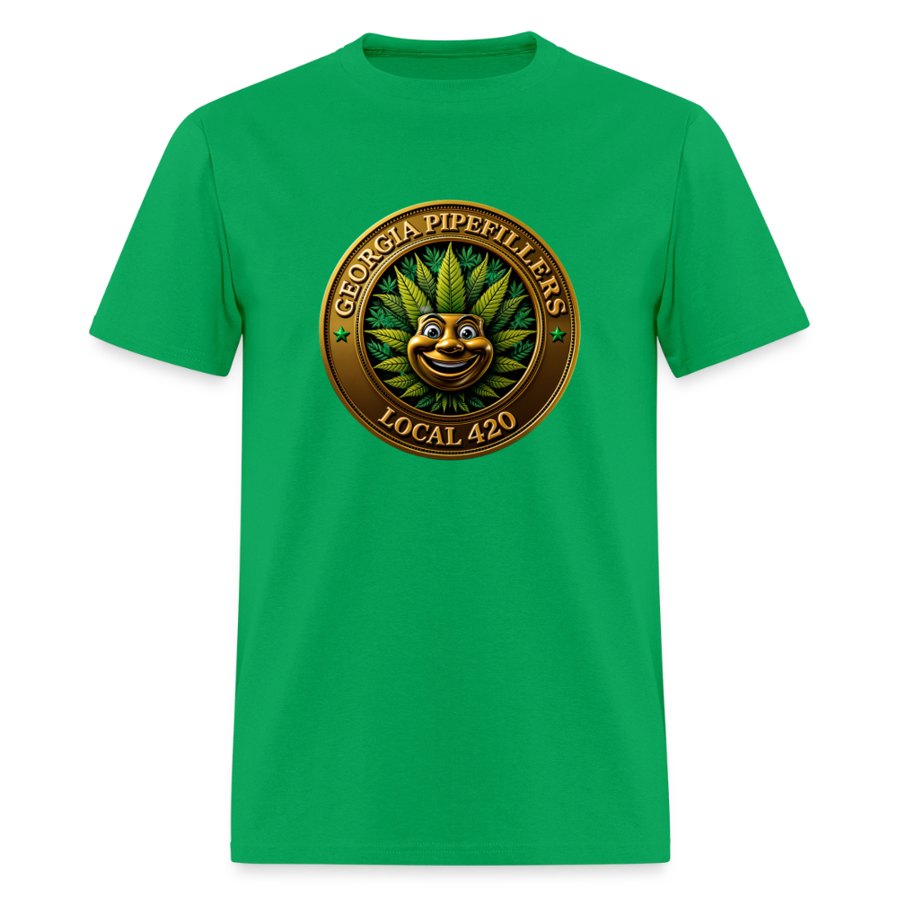 GEORGIA PIPEFILLERS LOCAL 420 Men's T-Shirt - bright green