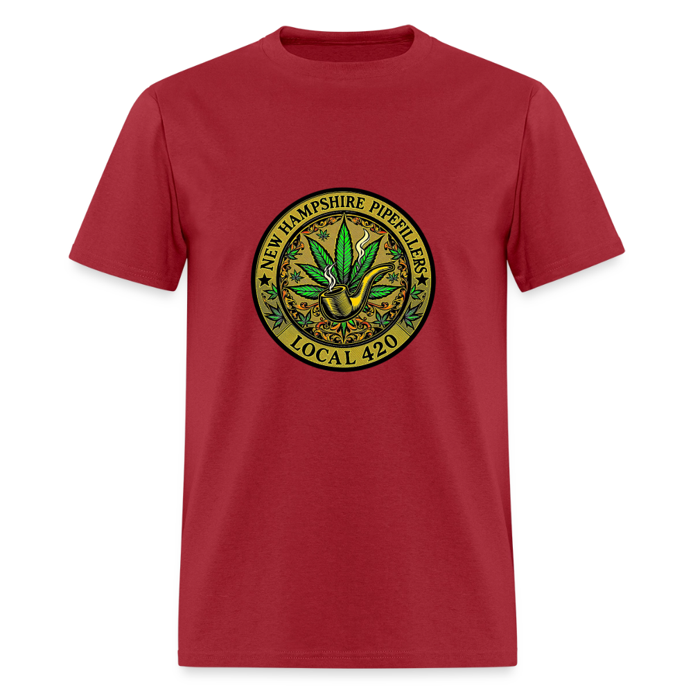 NEW HAMSHIRE PIPEFILLERS LOCAL 420 Men's T-Shirt - dark red