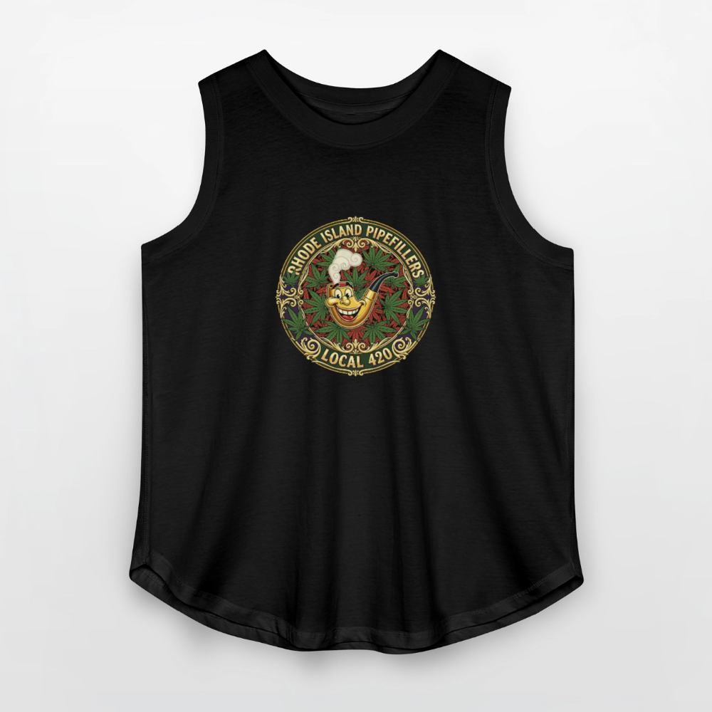 TEXAS PIPEFILLERS LOCAL 420 F/B DESIGN Women's Curvy Relaxed Tank Top - black