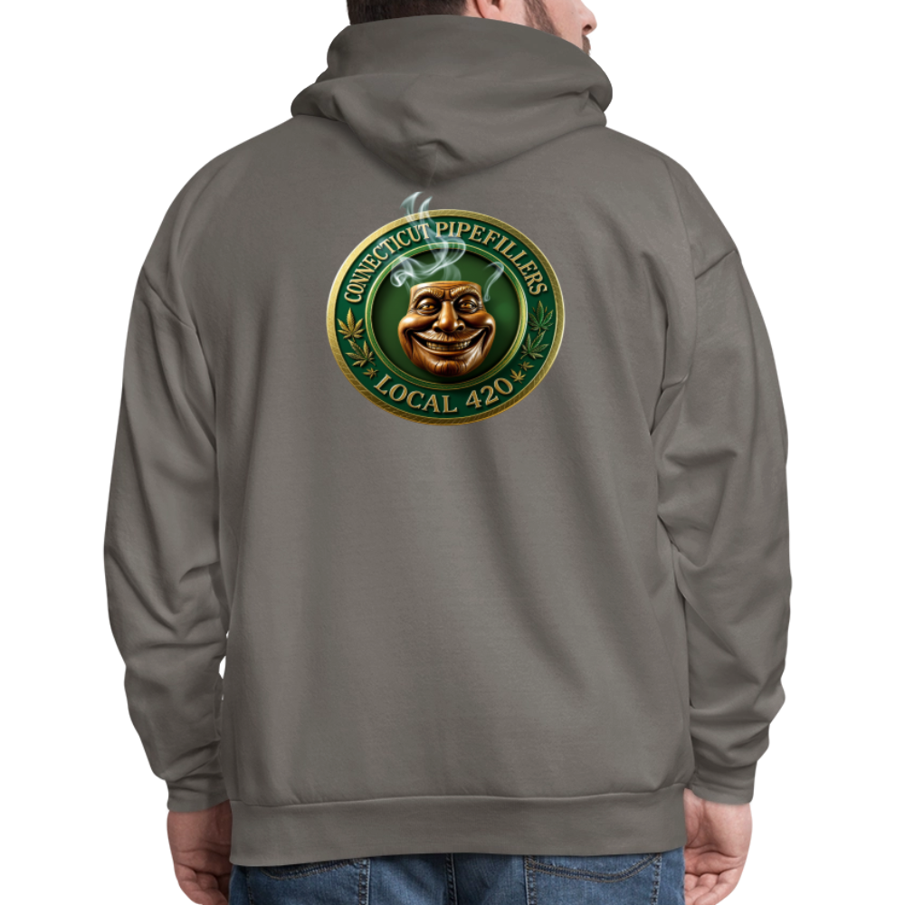 CONNECTICUT PIPEFILLERS LOCAL 420 F/B DESIGN Men's  Hoodie - asphalt gray