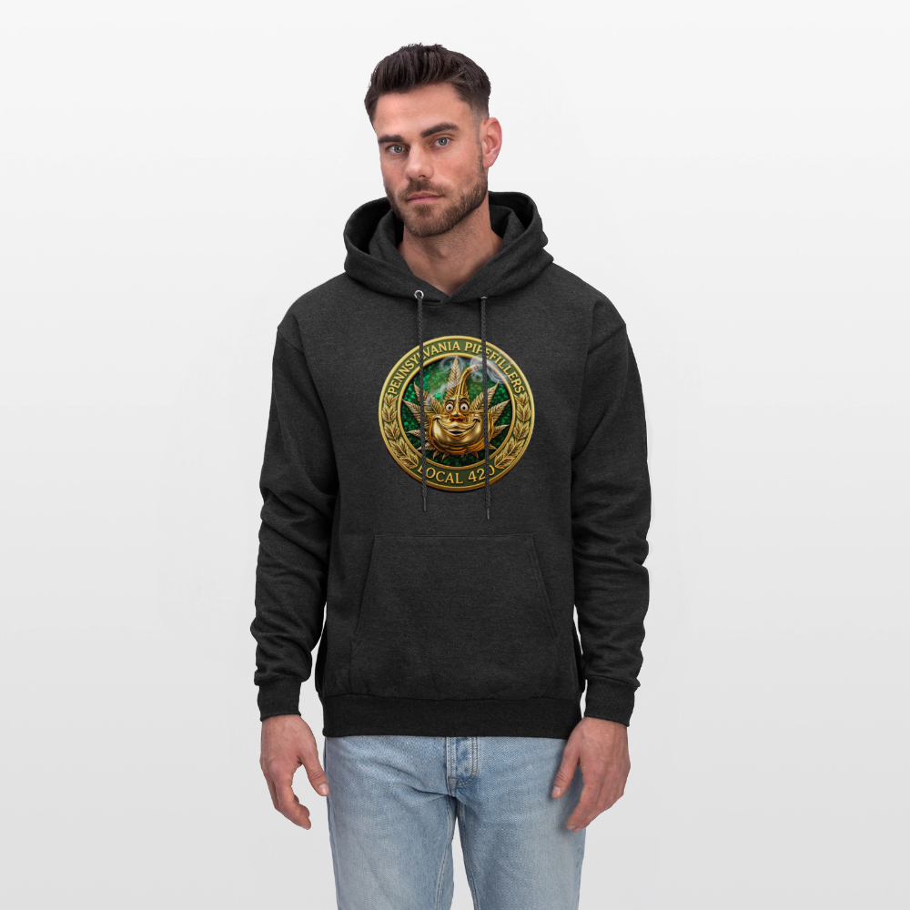 PENNSYLVANIA PIPEFILLERS LOCAL 420 F/B DESIGNS Men's Hoodie - charcoal grey