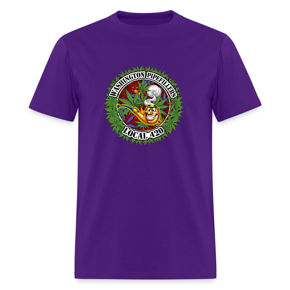 WASHINGTON PIPEFILLERS LOCAL 420 F/B DESIGN Men's T-Shirt - purple