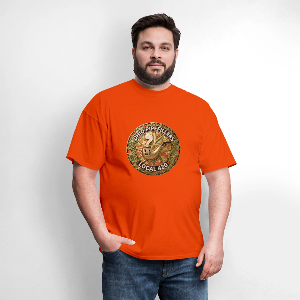 OHIO PIPEFILLERS LOCAL 420  F/B DESIGNS Men's T-Shirt - orange