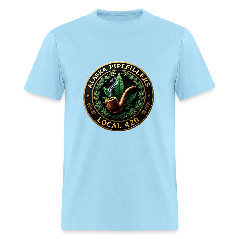ALASKA PIPEFILLERS LOCAL 420 Men's T-Shirt - powder blue