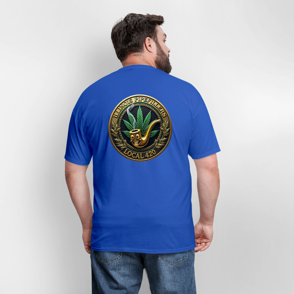 ILLINOIS PIPEFILLERS LOCAL 420 F/B DESIGN Men's T-Shirt - royal blue