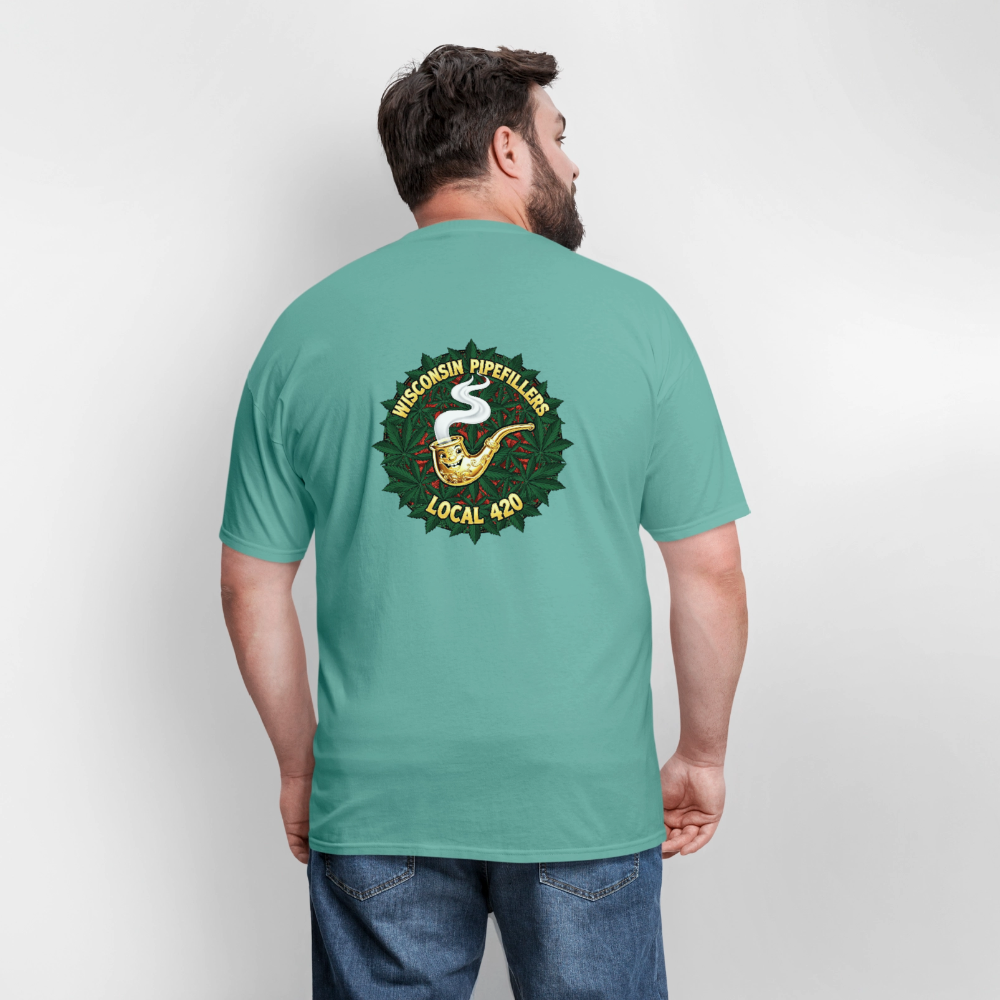 WISCONSIN PIPEFILLERS LOCAL 420 Men's T-Shirt - aquatic