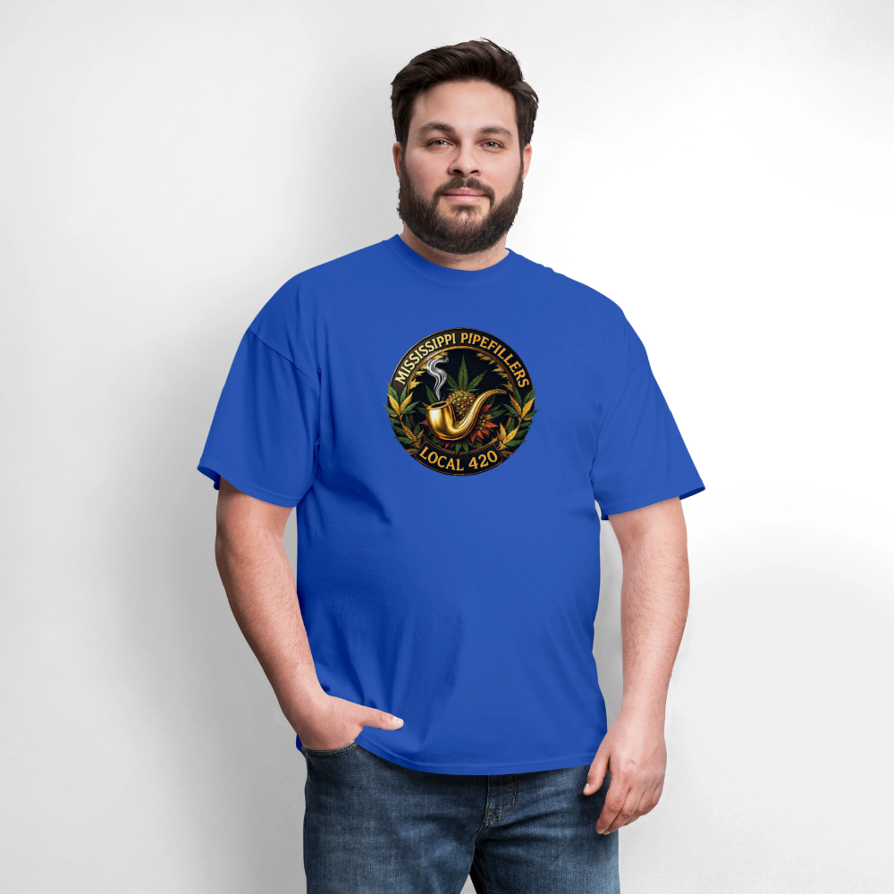 MISSISSIPPI PIPEFILLERS LOCAL 420 Men's T-Shirt - royal blue