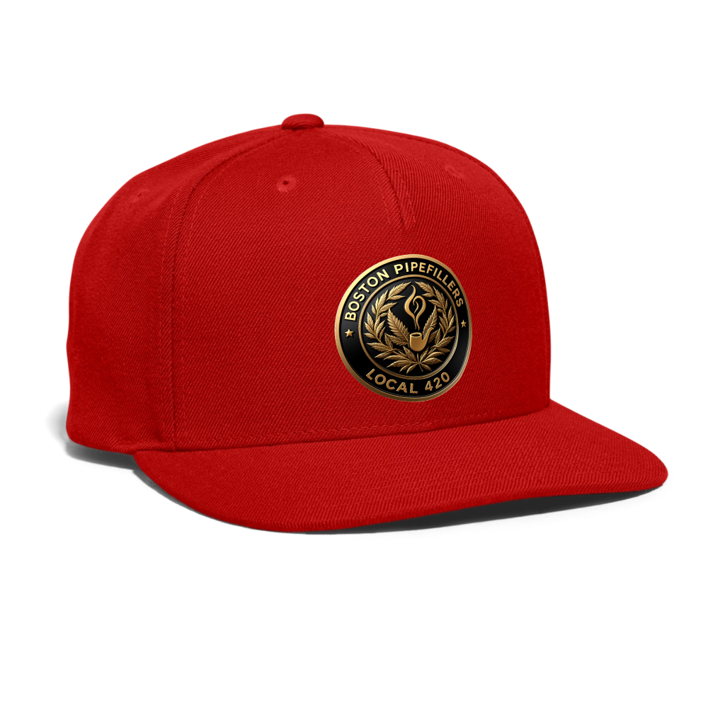 BOSTON PIPEFILLERS UNION LOCAL 420 Snapback Baseball Cap - red