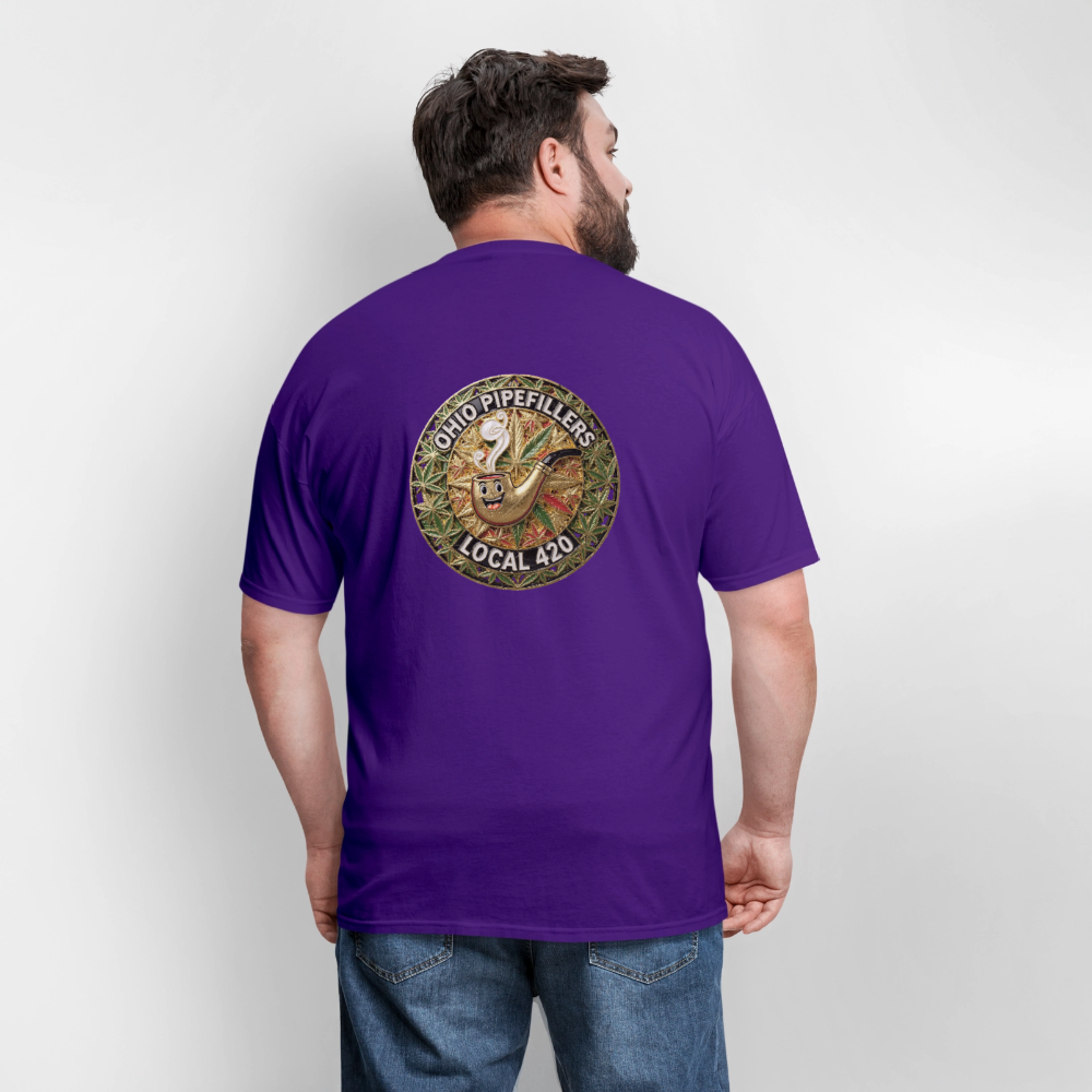 OHIO PIPEFILLERS LOCAL 420  F/B DESIGNS Men's T-Shirt - purple