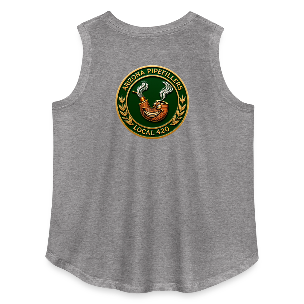 ARIZONIA PIPEFILLERS LOCAL 420 F/B DESIGN Women's Curvy Relaxed Tank Top - granite heather 