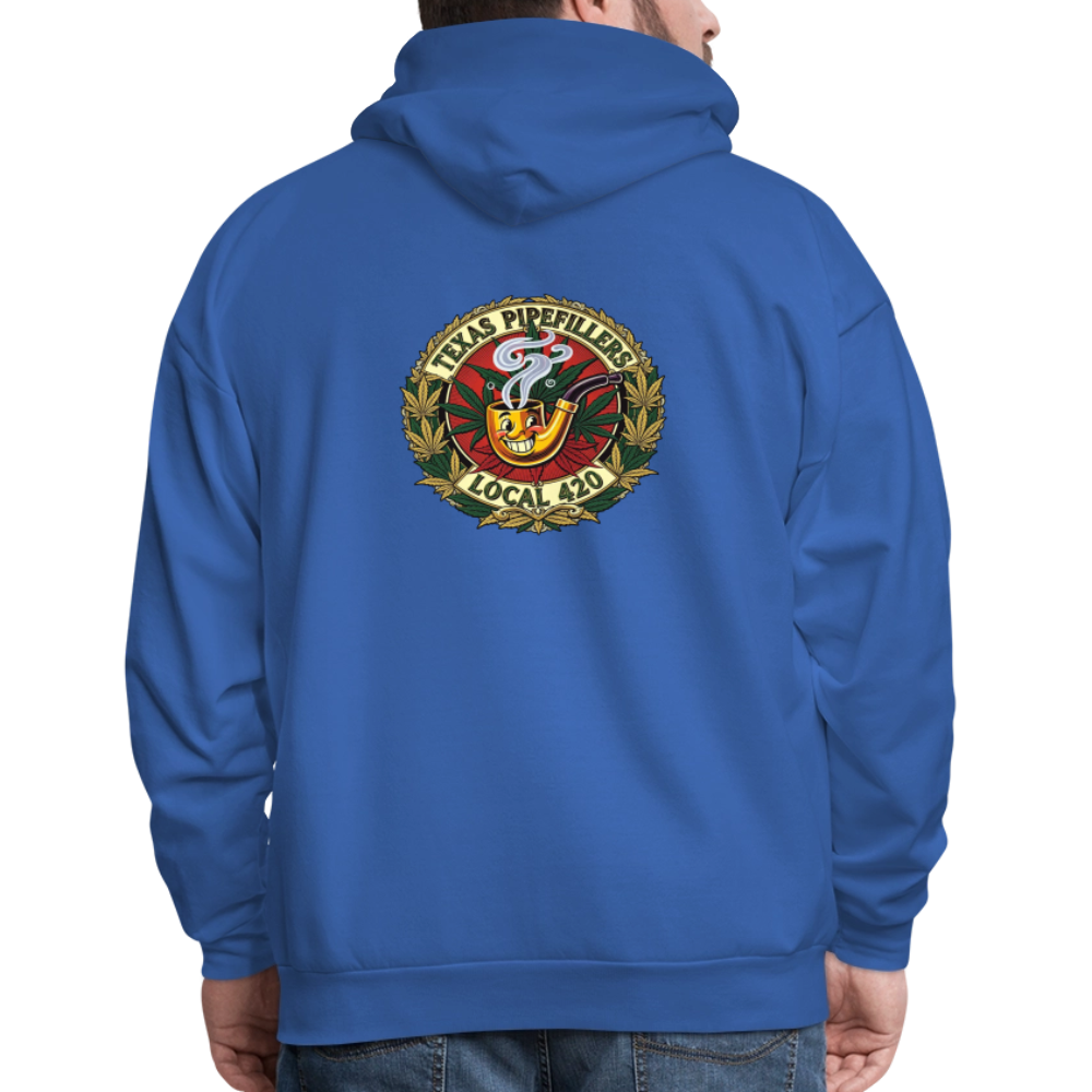 TEXAS PIPEFILLERS LOCAL 420 F.B DESIGN Men's Hoodie - royal blue